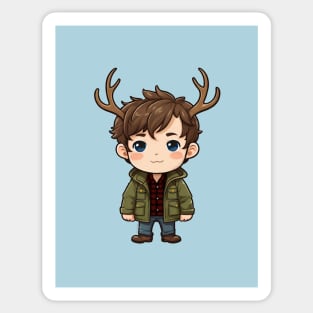 Chibi Will Graham with Antlers Sticker